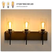 Stylish Wall Light Living Room with Elegant Black and Wood Finish