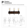 Stylish Wall Light Living Room with Elegant Black and Wood Finish
