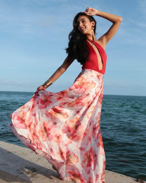 Baliawear Baliawear Show Skirt - Sunset Bloom