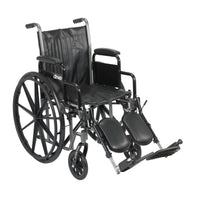 Silver Sport 2 Wheelchair, Detachable Desk Arms, Elevating Leg Rests, 18" Seat RIO Medical Supplies