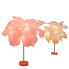 Table Feather Lamp Table with USB, Battery Powered and Remote Control