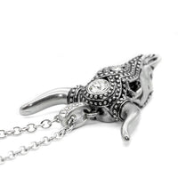 Taurus Bull Skull Necklace Sterling Silver Pendant Chain