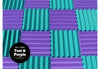 Easy Mount Acoustic Foam Kit - 12x12x2" Acoustic Foam Panels With Adhesive - Wedge Style - 4 Pack