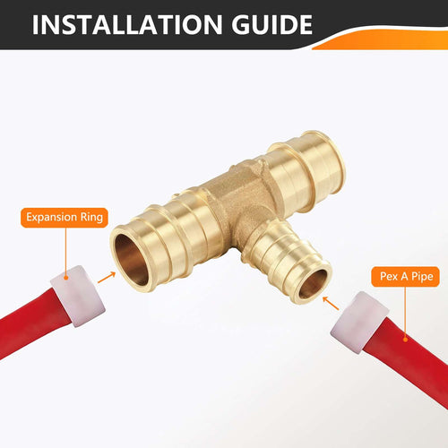 PEX A Expansion 1" x 1" x 3/4" PEX Expansion Reducing Tee (Lead Free)