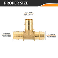 30 Pcs PEX A Expansion 1/2" x 1/2" x 1/2" PEX Expansion Tee Wholesale