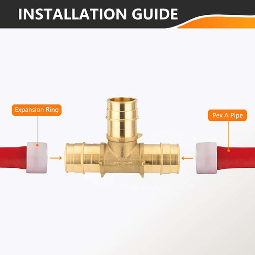 PEX A Expansion 1" x 1" x 1" PEX Expansion Tee (Lead Free)