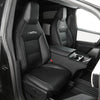 Tesla Cybertruck Seat Covers Leather Seat Protector Full Coverage(Black/White)