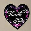 Thank You Stickers 1.5 inch 500 Count Per Roll Pink Flowers Heart Shaped Shipping Supplies