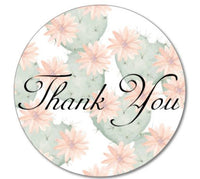 Thank You Stickers 2.5 inch 300 Count Per Pack Cactus Blossom Shipping Supplies