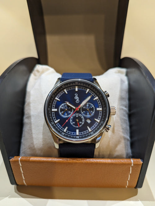 Blue Sport Chronograph The Beyond Boring Watch Company