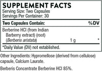 THORNE Berberine – Dual Action Formula (Pack of 2) – 120 Capsules Total