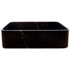 Toros Black Marble Above Vanity Rectangular Bathroom Sink Polished (W)13.5" (L)21.5" (H)6"