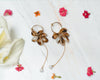 Tortoiseshell Dangle Earrings Boho Shell Drop Lightweight