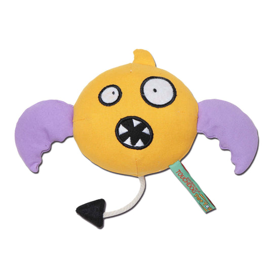 Touchdog Cartoon Monster Plush Dog Toy - Yellow
