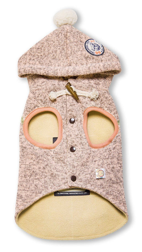 Touchdog ® Hippie Embellished Sleeveless Pompom Hooded Fashion Dog Sweater