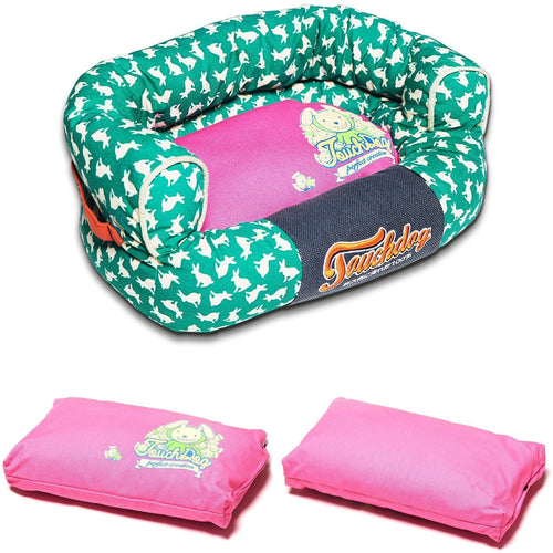 Touchdog ® 'Lazy-Bones' Rabbit-Spotted Designer Couch Dog Bed