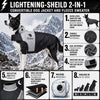 Touchdog ® Lightening-Shield 2-in-1 Dual-Removable-Layered Waterproof Dog Jacket