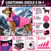 Touchdog ® Lightening-Shield 2-in-1 Dual-Removable-Layered Waterproof Dog Jacket