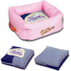 Touchdog ® 'Polka-Striped' Designer Premium Squared Dog Bed