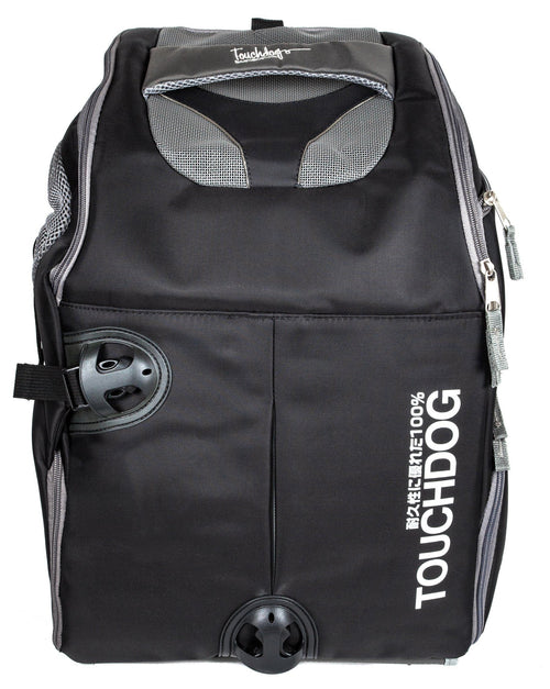 Touchdog ® 'Wuffle Duffle' 2-in-1 Wheeled Backpack Sporty Pet Carrier