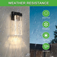 Transparent Crystal Wall Lights Fixtures with LED & Waterproof