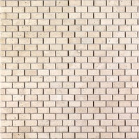Light Beige Travertine Tumbled Mosaic Floor and Wall Tile - Livfloors Collection