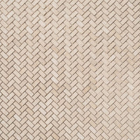 Light Beige Travertine Tumbled Mosaic Floor and Wall Tile - Livfloors Collection