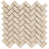 Light Beige Travertine Tumbled Mosaic Floor and Wall Tile - Livfloors Collection