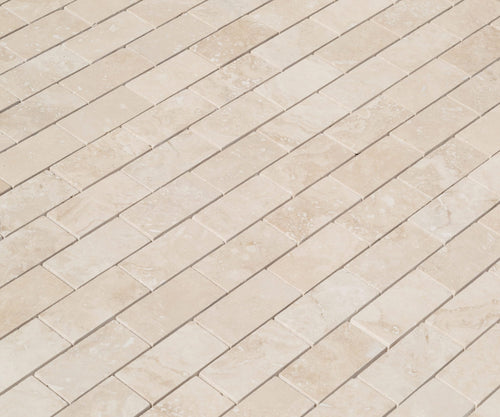 Light Beige Travertine Honed Mosaic Floor and Wall Tile - Livfloors Collection