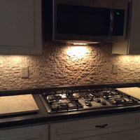 Travertine Noce Brown Split Face Mosaic Floor and Wall Tile - Livfloors Collection