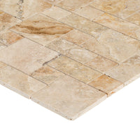 Niagara Travertine Versailles Pattern Brushed Mosaic Floor and Wall Tile - Livfloors Collection