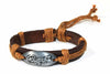 Tribal Leather Bracelet Adjustable Boho Unisex Wristband