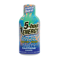 24 Pack 5-hour ENERGY Extra Strength Shots, Tropical Burst Flavor Flavor, 1.93 Fl Oz