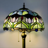 Tulip Stained Glass Tiffany-Style Lamp - Floor Lamp
