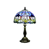 Mini Tiffany-Inspired Lamp with Tulip Glass Design