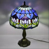 Mini Tiffany-Inspired Lamp with Tulip Glass Design