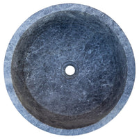 Natural Stone Tundra Grey Marble Vessel Sink Polished D: 16" H: 6.5"