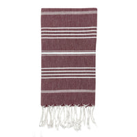 Turkish Cotton Hand Towel 36x22 Quick-Dry Absorbent Kitchen Bathroom With Fringe, 6 Colors