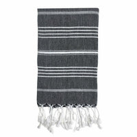 Turkish Cotton Hand Towel 36x22 Quick-Dry Absorbent Kitchen Bathroom With Fringe, 6 Colors