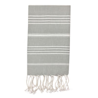 Turkish Cotton Hand Towel 36x22 Quick-Dry Absorbent Kitchen Bathroom With Fringe, 6 Colors