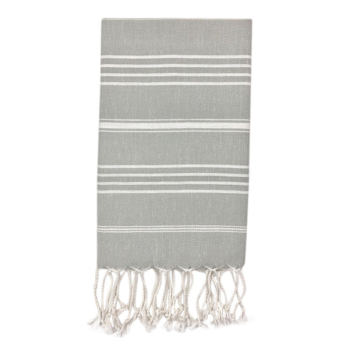 Turkish Cotton Hand Towel 36x22 Quick-Dry Absorbent Kitchen Bathroom With Fringe, 6 Colors