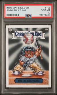 Graded 2023 Topps Garbage Pail Kids Juan Soto #15B Soto Shuffling Baseball Card PSA 10 Gem Mint