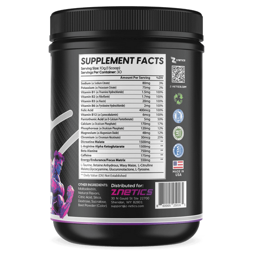 Ultra Concentrate Pre-Workout Watermelon | High Stimulant Energy & Focus | ONE ZTRIKE by ZNETICS