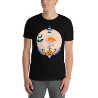 Flamingo Halloween Skull T-Shirt