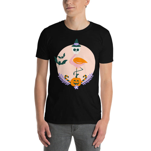 Flamingo Halloween Skull T-Shirt