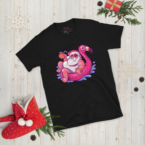 Relaxin' Santa Flamingo T-Shirt