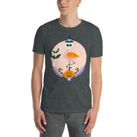 Flamingo Halloween Skull T-Shirt