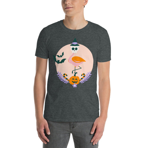 Flamingo Halloween Skull T-Shirt
