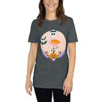Flamingo Halloween Skull T-Shirt