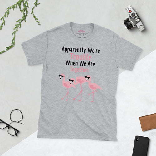 Apparently We're Trouble Flamingo T-Shirt